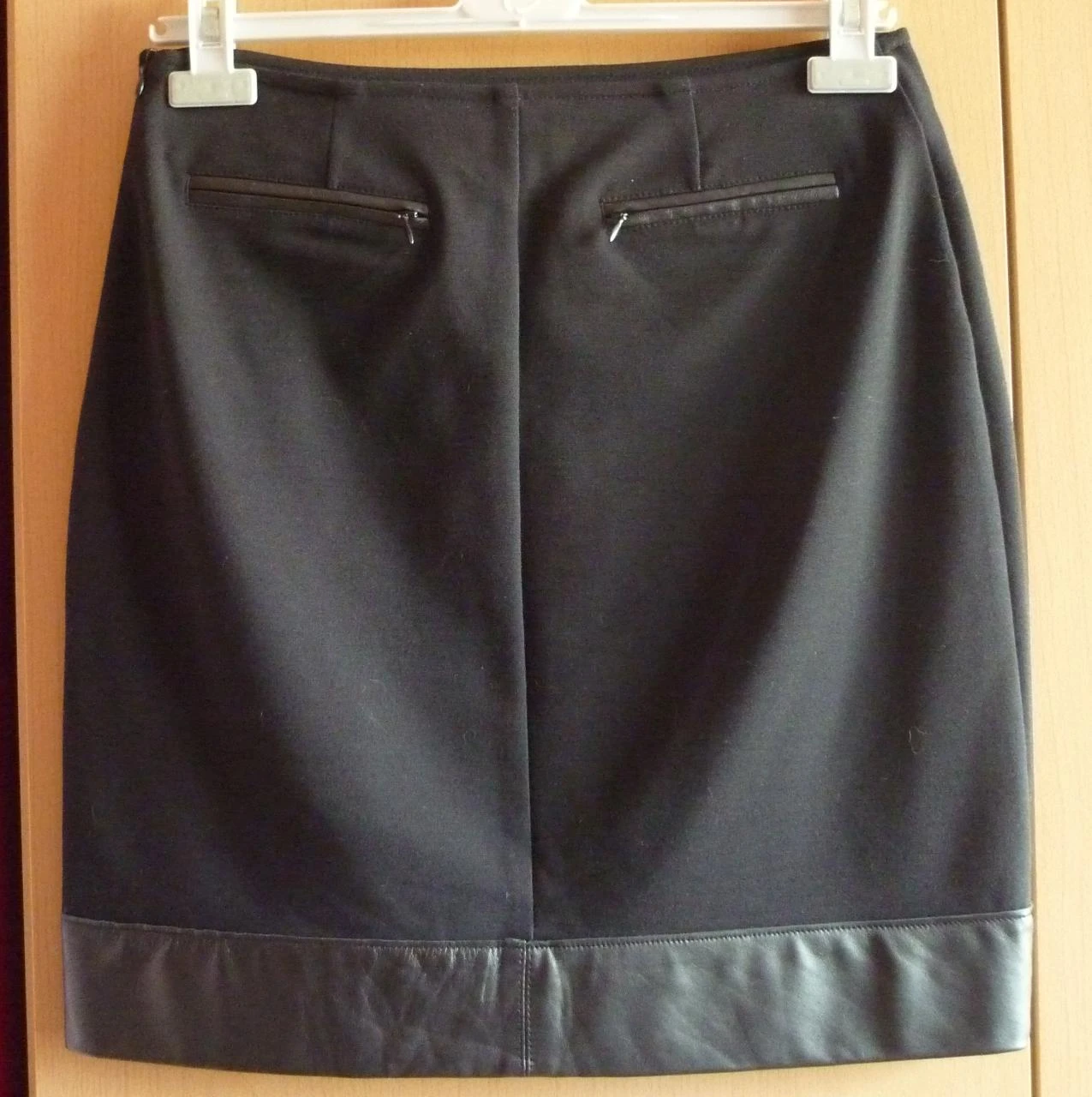 Black skirt made from 2 materials – photo 3